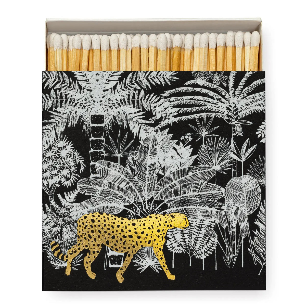 Black Cheetah Jungle Square Safety Matches Eleish Van Breems Home