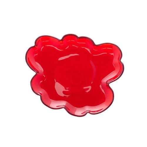 Marimekko Unikko Glass Plate 8" Red