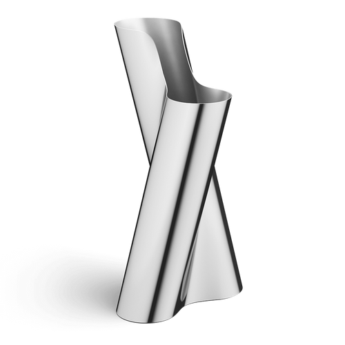 Georg Jensen Lituus Floor Vase, Stainless Steel