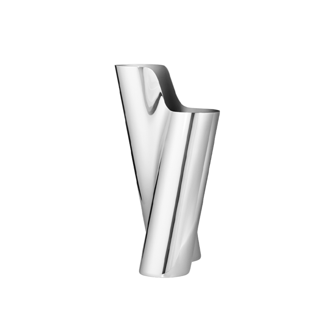 George Jensen Lituus Stainless Steel Vase, Small Eleish Van Breems Home