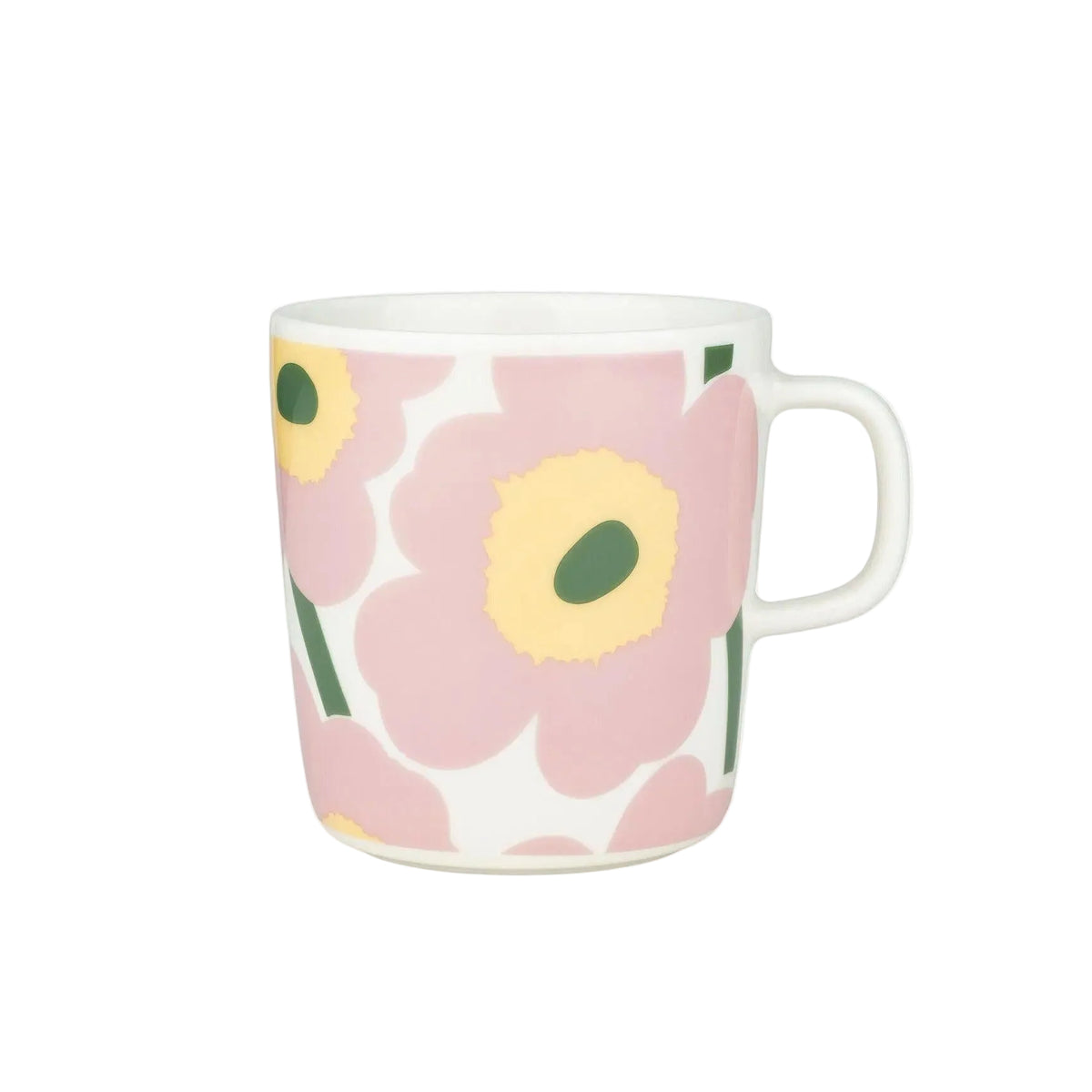 Marimekko Unikko Mug, Pink &amp; Light Yellow Eleish Van Breems Home