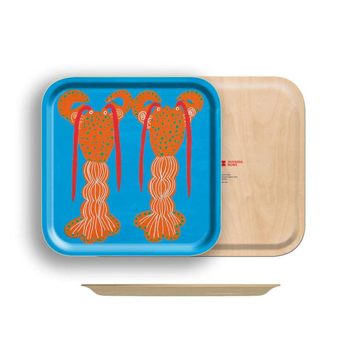 Avenida Home Two Lobsters Small Square Tray