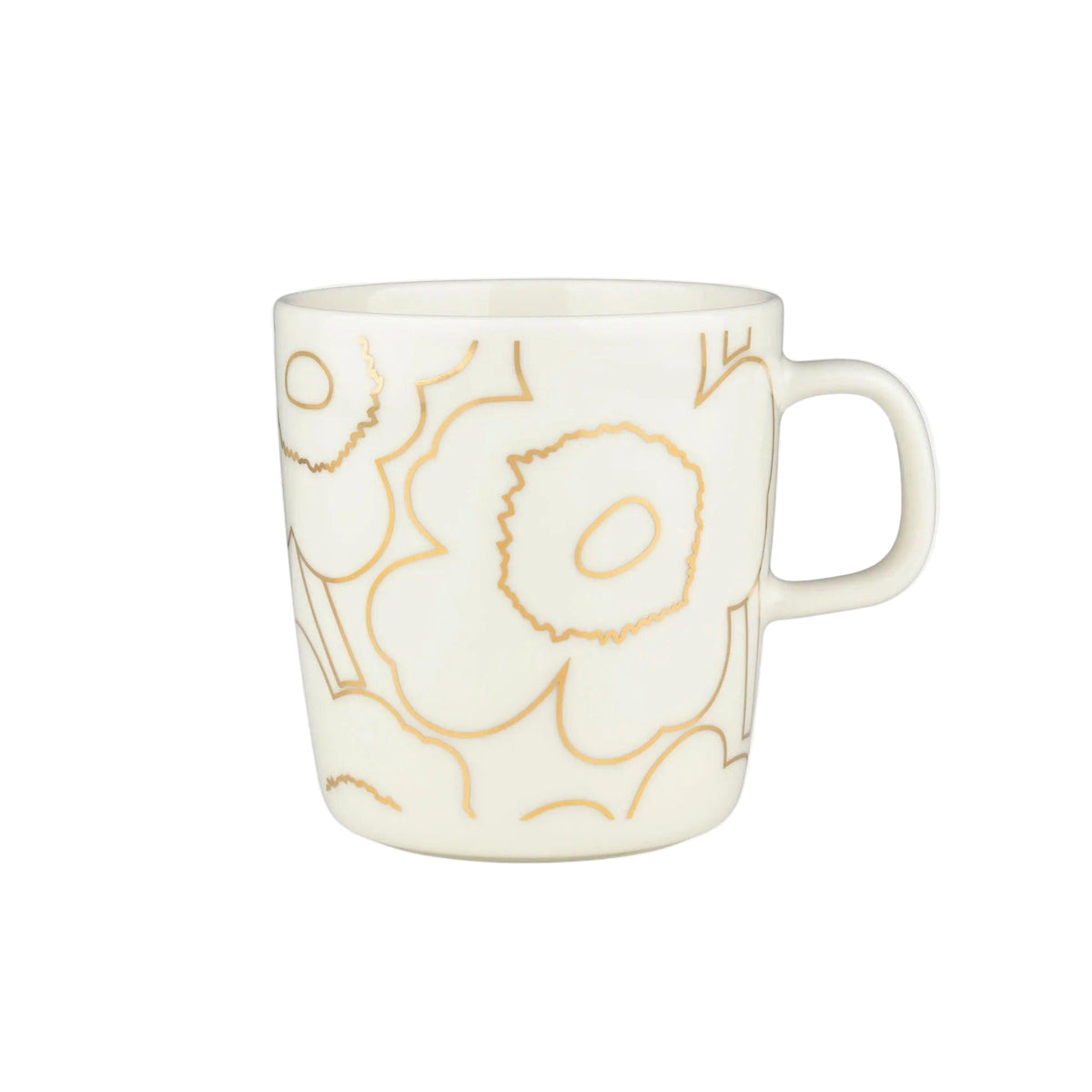 Marimekko New Oiva / Piirto Unikko Mug White &amp; Gold Eleish Van Breems Home