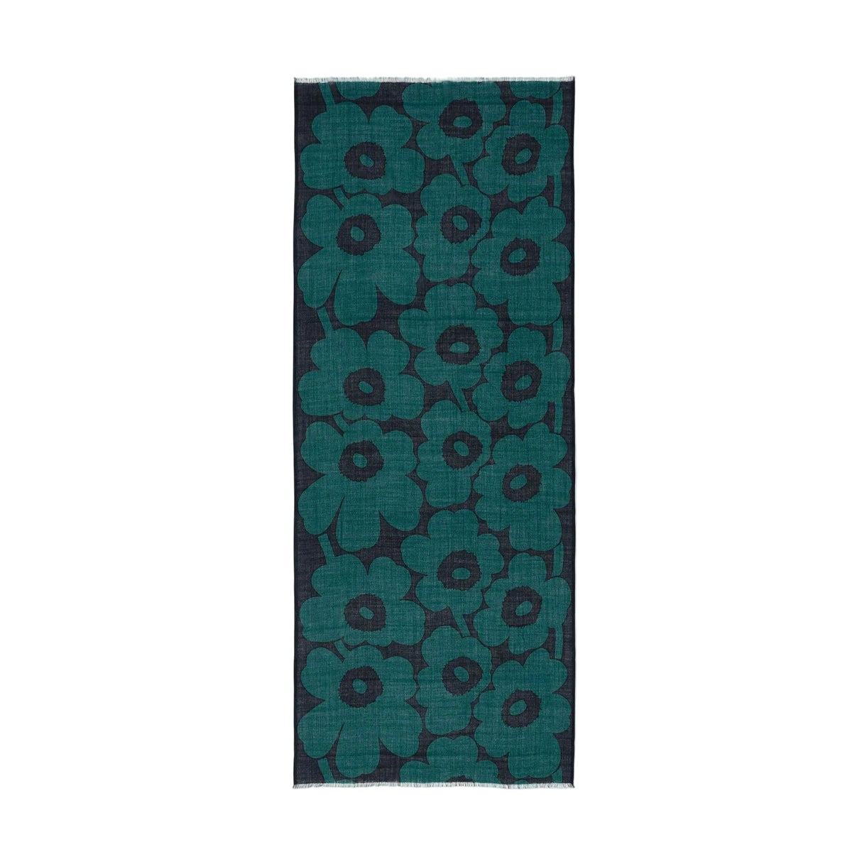 Marimekko Fiore Unikko Scarf, Green and Navy Eleish Van Breems Home