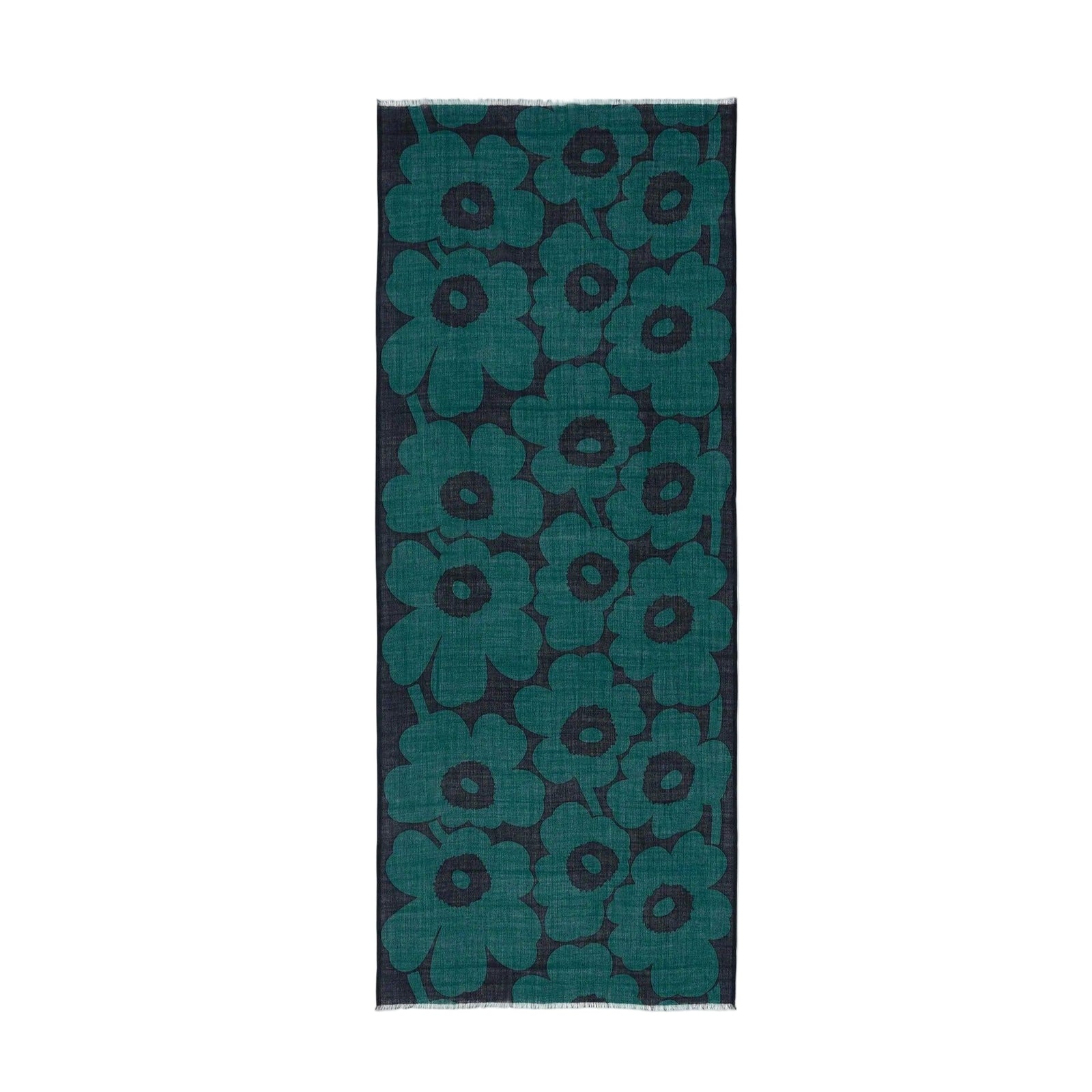 Marimekko Fiore Unikko Scarf, Green and Navy Eleish Van Breems Home