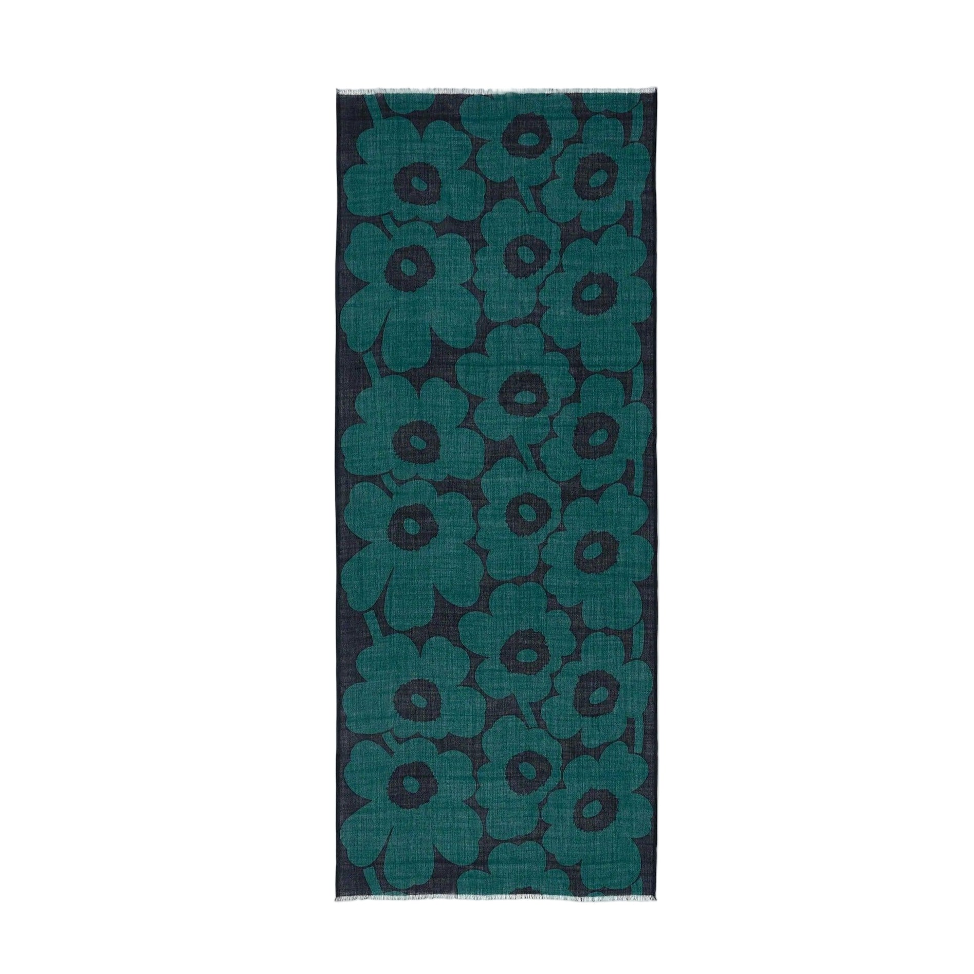 Marimekko Fiore Unikko Scarf, Green and Navy Eleish Van Breems Home
