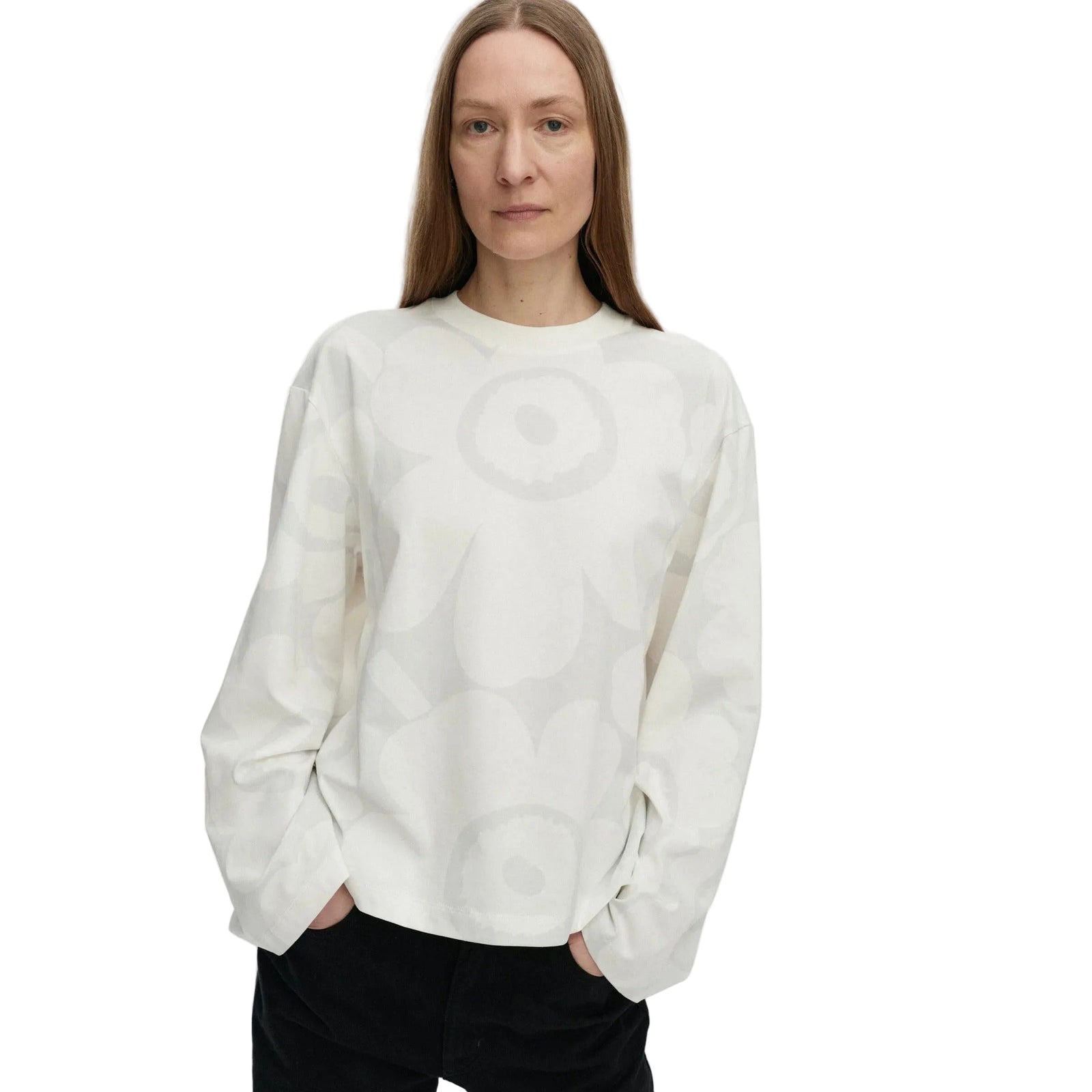 Marimekko Valkea Unikko Jersey Shirt, Grey Eleish Van Breems Home