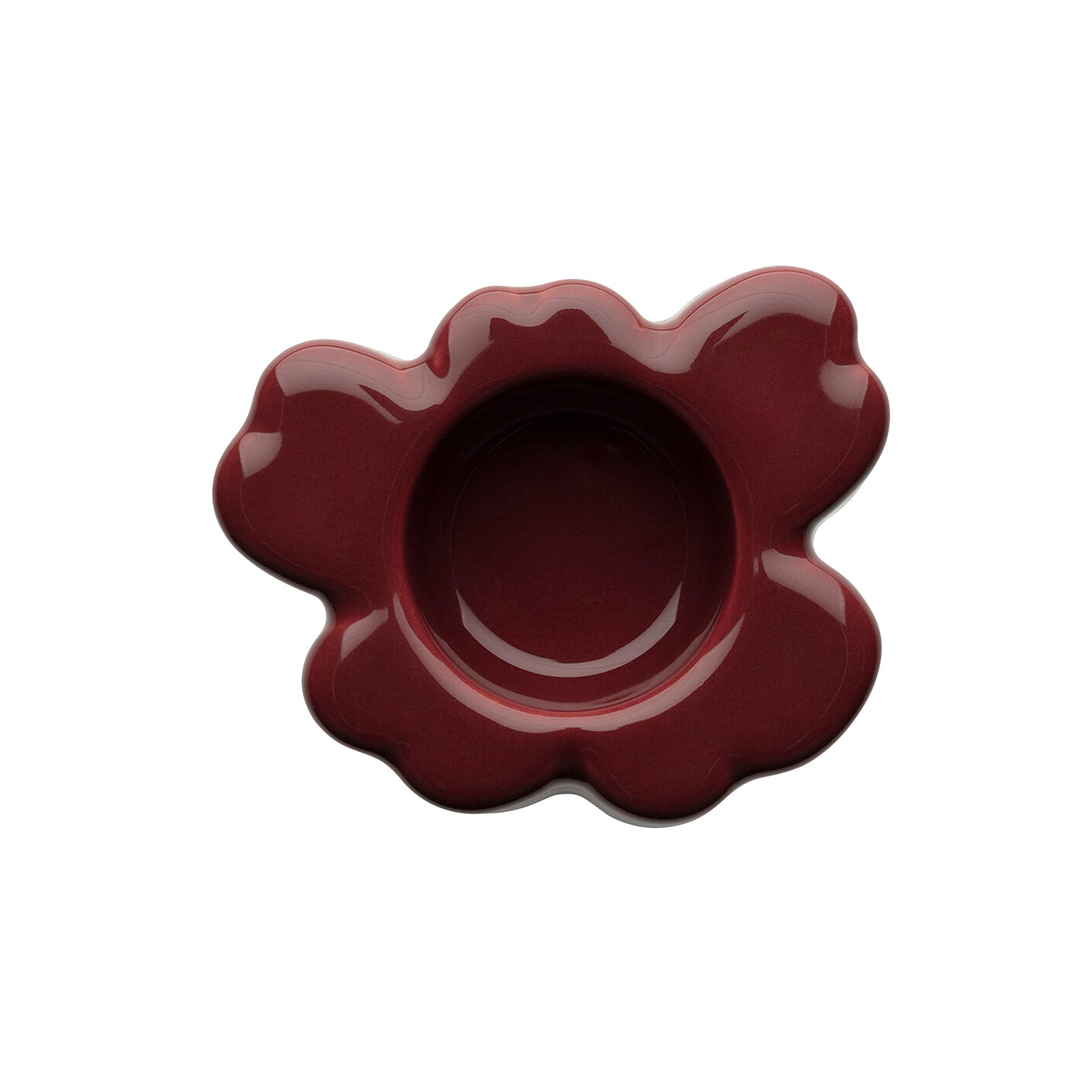Marimekko Unikko Tealight Holder, Maroon Eleish Van Breems Home