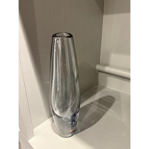 Mid Century Modern Orrefors Smokey Gray Crystal Vase