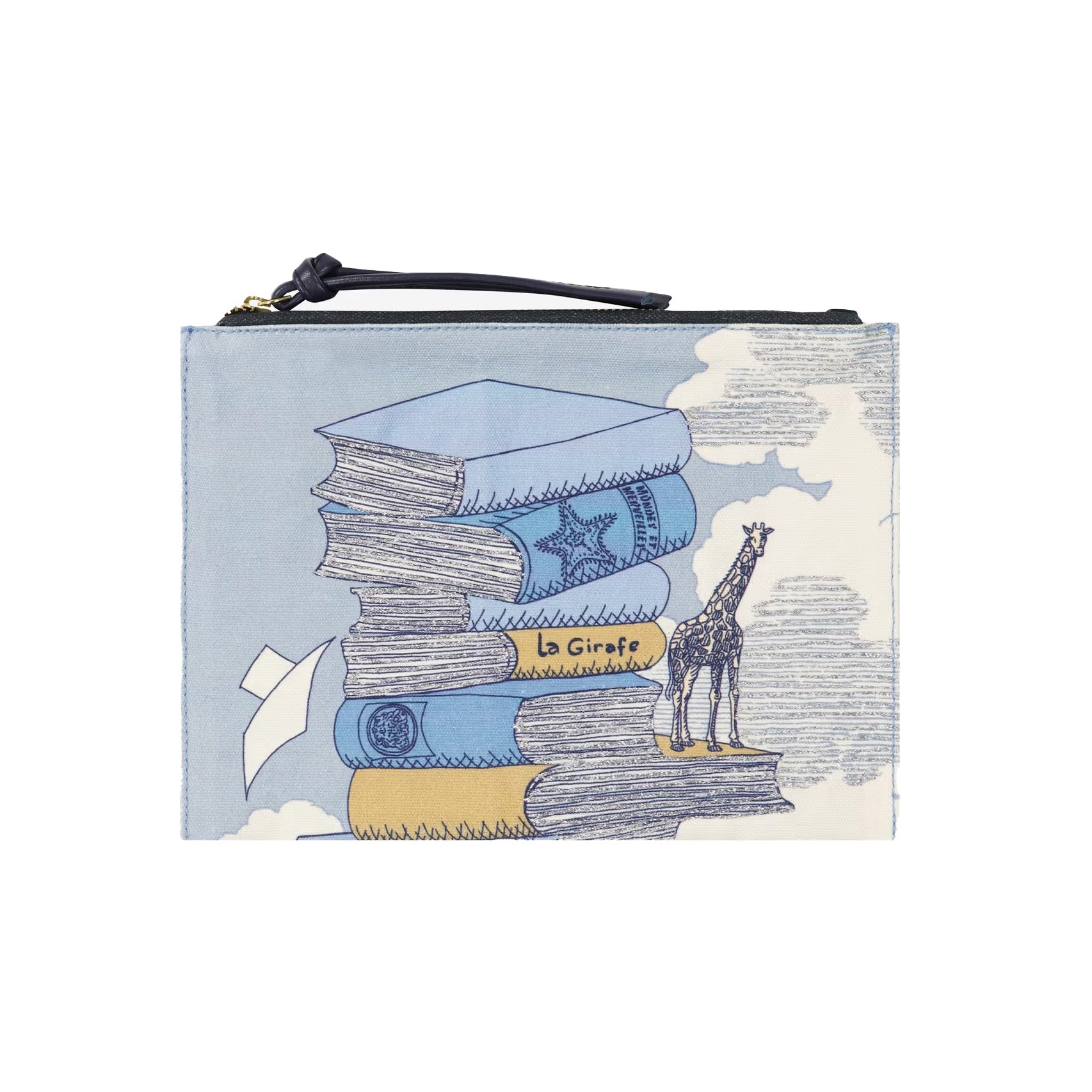 Inoui Editions Embroidered Pouch, Blue Eleish Van Breems Home
