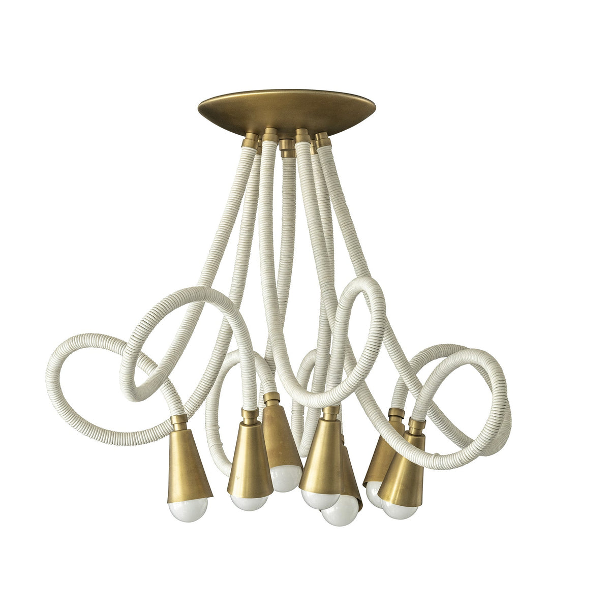 Meander Leather Chandelier 7 Arm Eleish Van Breems Home