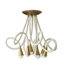 Meander Leather Chandelier 7 Arm