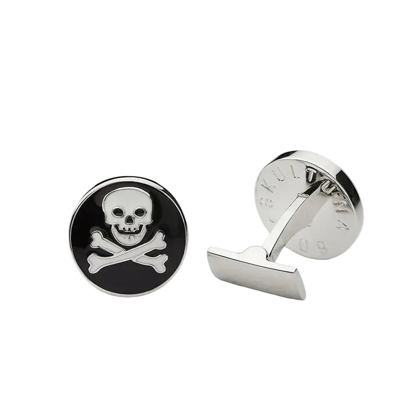 Skull &amp; Bones Cufflinks - Black Eleish Van Breems Home