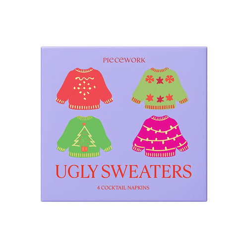 Ugly Sweaters Cocktail Napkins, Set of 4