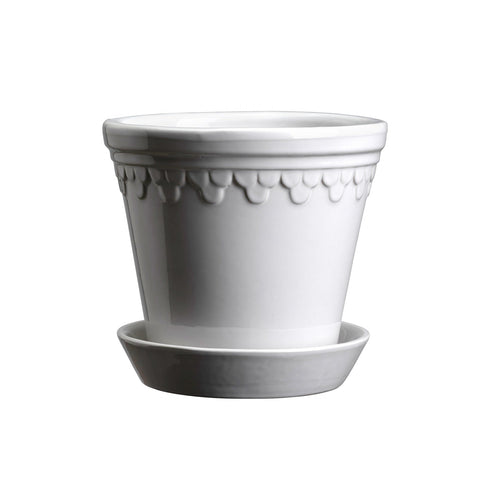 Bergs Potter Københavner Glazed Mineral White, Ø 16 cm