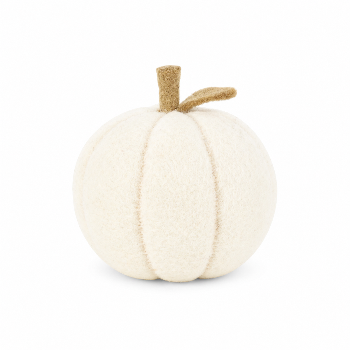 White Felted Wool Pumpkin Eleish Van Breems Home