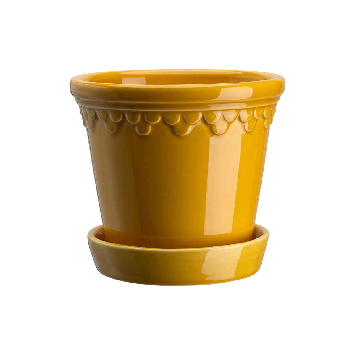 Bergs Potter Københavner Glazed Amber Yellow, Ø 14 cm Eleish Van Breems Home