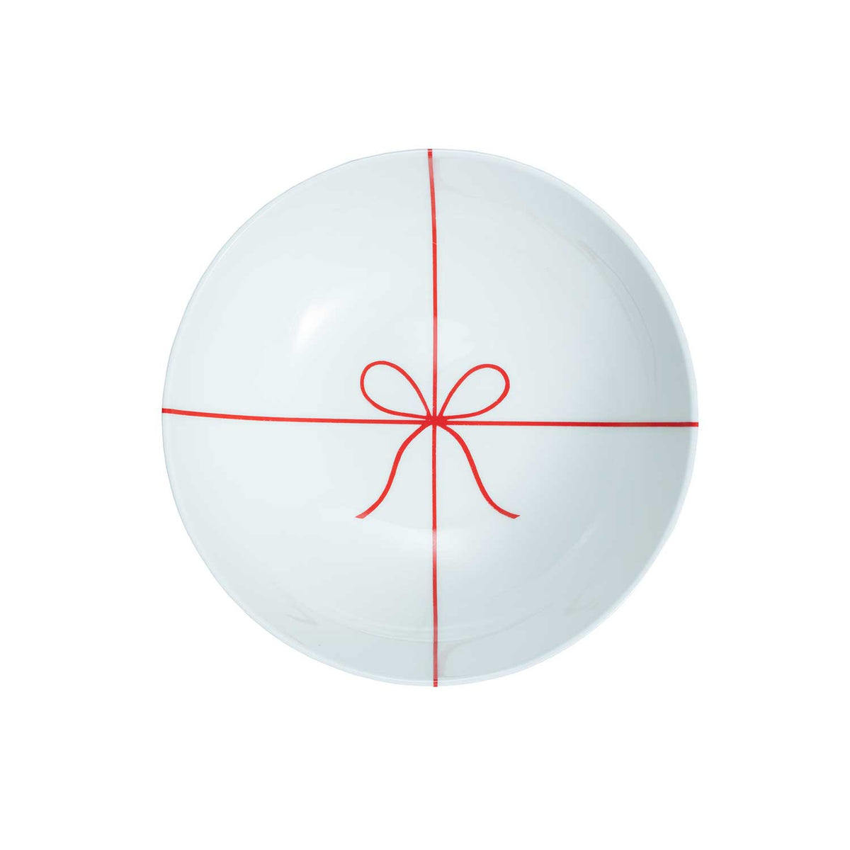 Red Ribbon &amp; Bow Holiday Bowl Eleish Van Breems Home