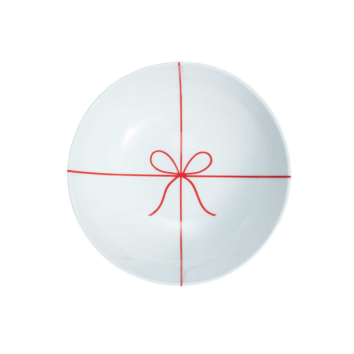 Red Ribbon & Bow Holiday Bowl