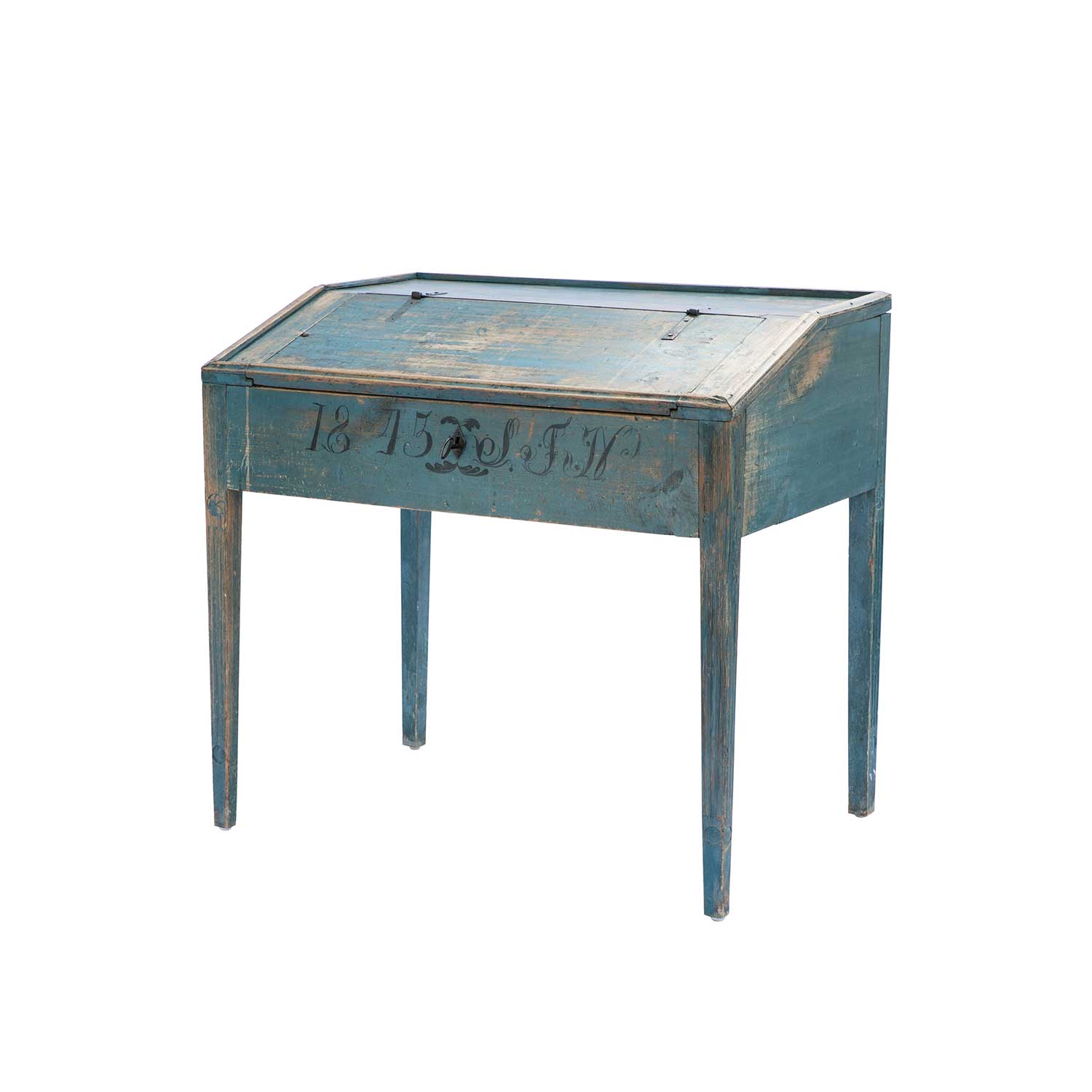 Swedish Blue Painted Writing Desk Eleish Van Breems Home