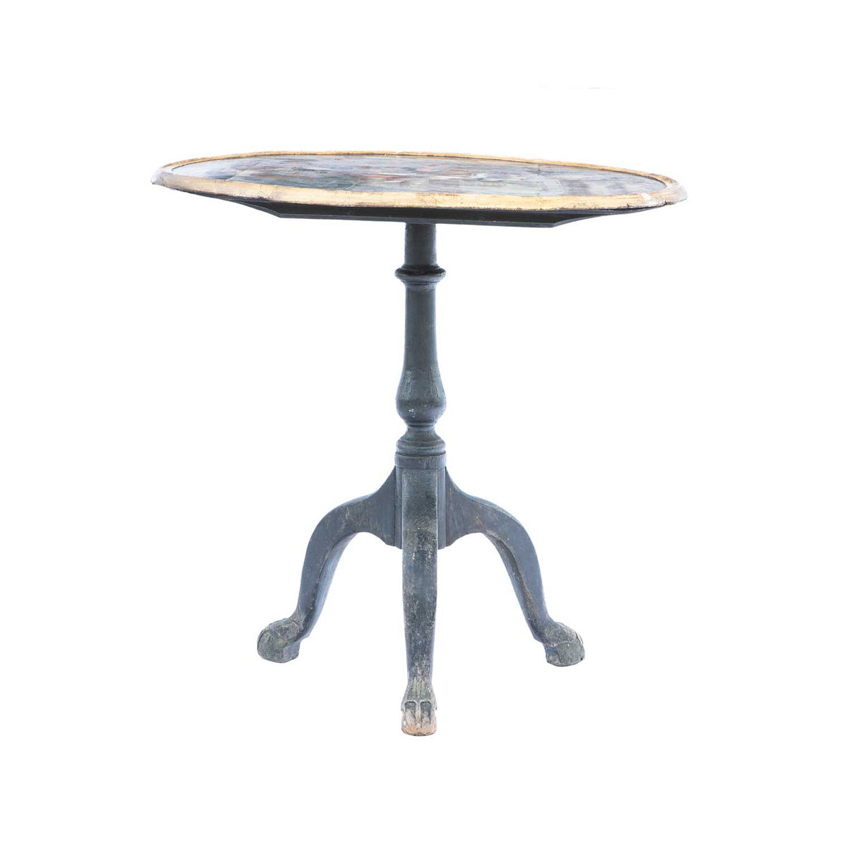 Swedish Baroque Table with Painted Mythological Scene Eleish Van Breems Home