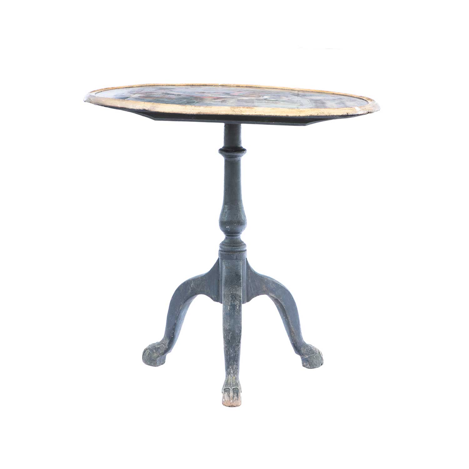 Swedish Baroque Table with Painted Mythological Scene Eleish Van Breems Home