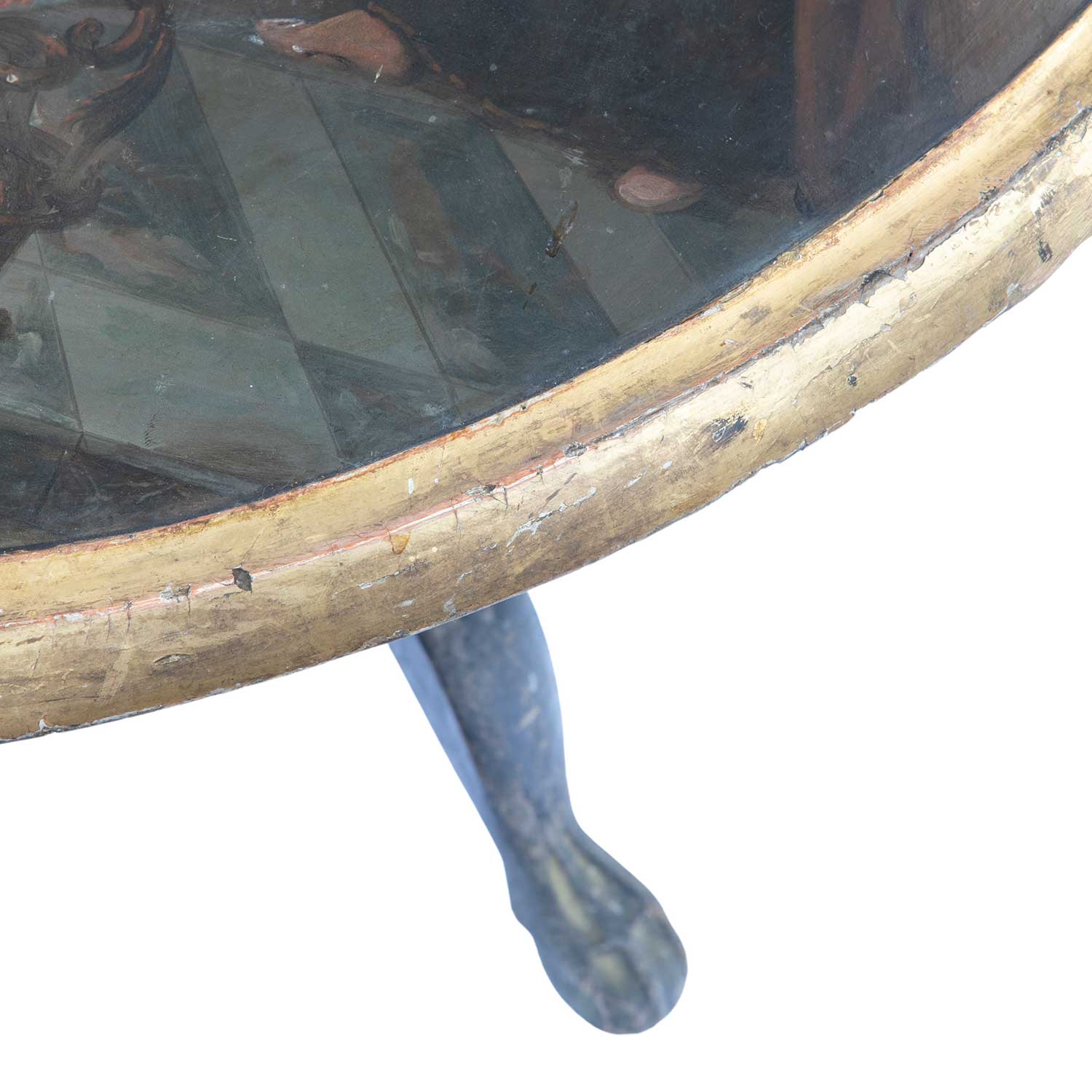 Swedish Baroque Table with Painted Mythological Scene Eleish Van Breems Home