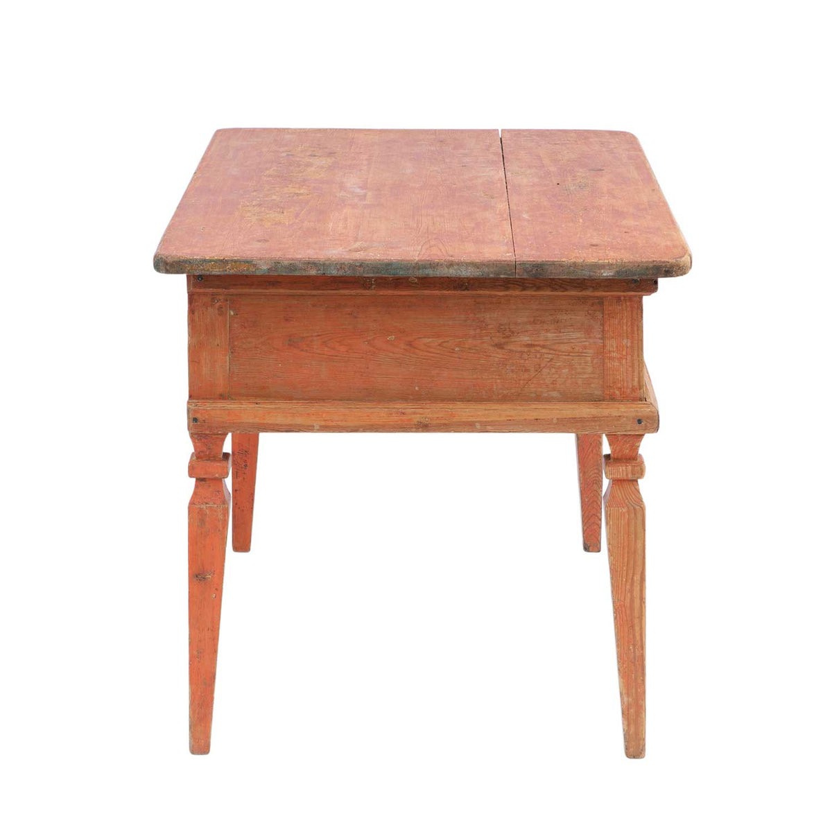Swedish Rococo Table with Red Paint Eleish Van Breems Home