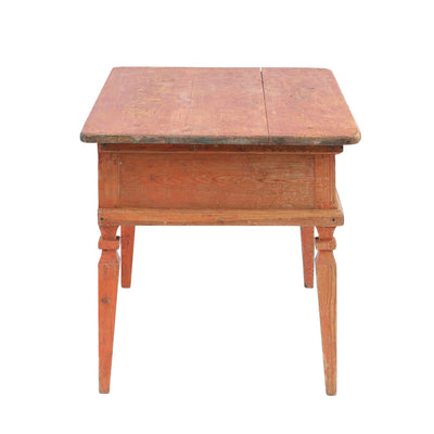 Swedish Rococo Table with Red Paint