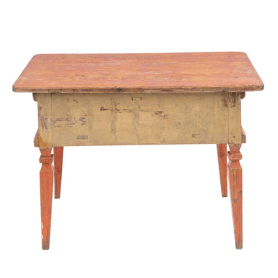 Swedish Rococo Table with Red Paint