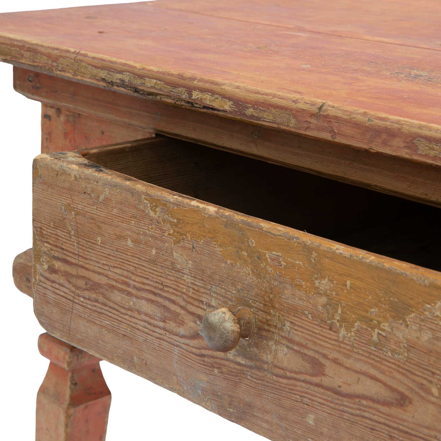 Swedish Rococo Table with Red Paint Eleish Van Breems Home