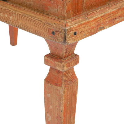 Swedish Rococo Table with Red Paint