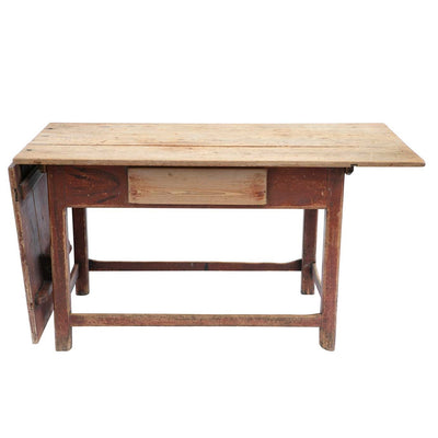 Swedish Farm Table with Drop Leaf