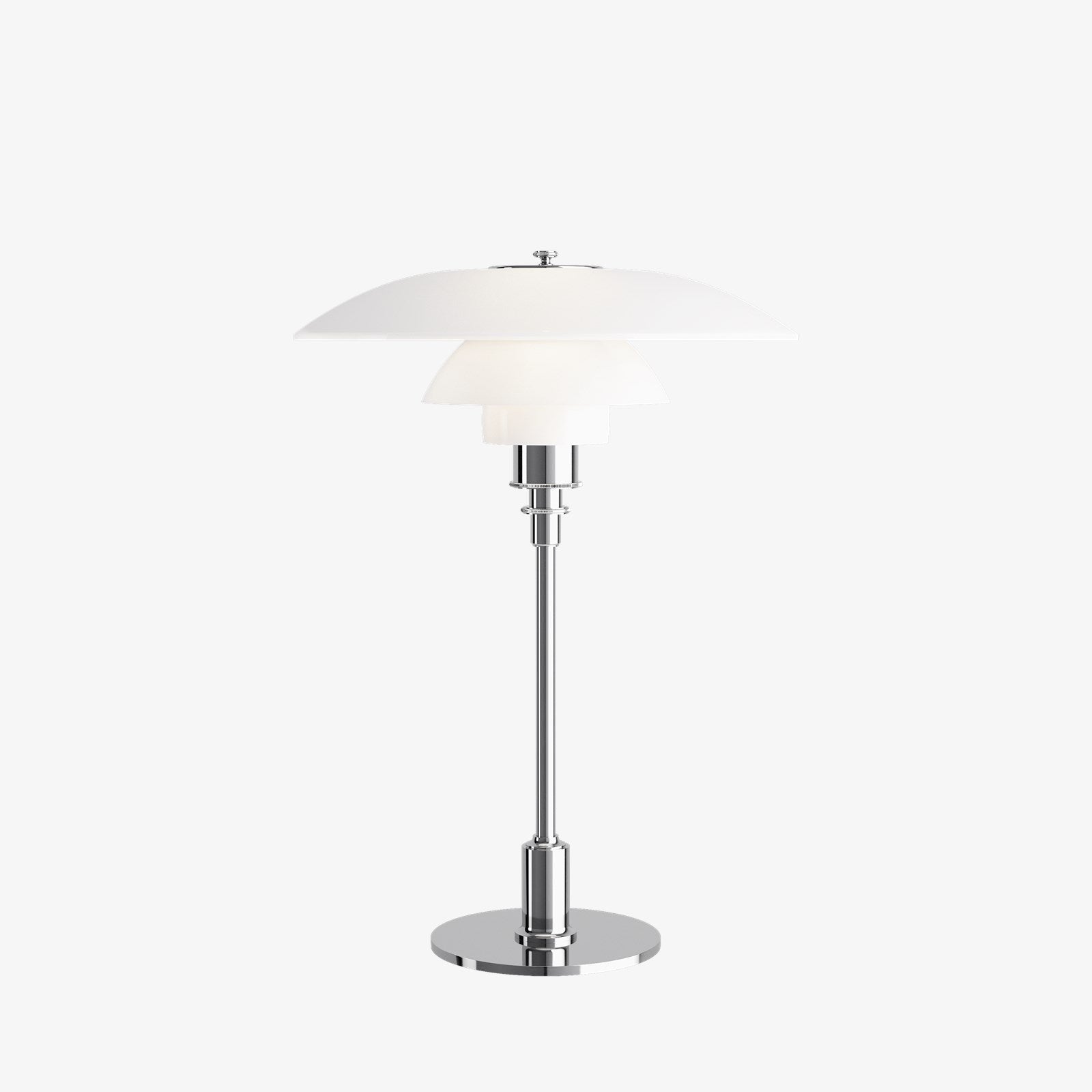 Louis Poulsen PH 3½-2½ Glass Table Lamp, Chrome Eleish Van Breems Home