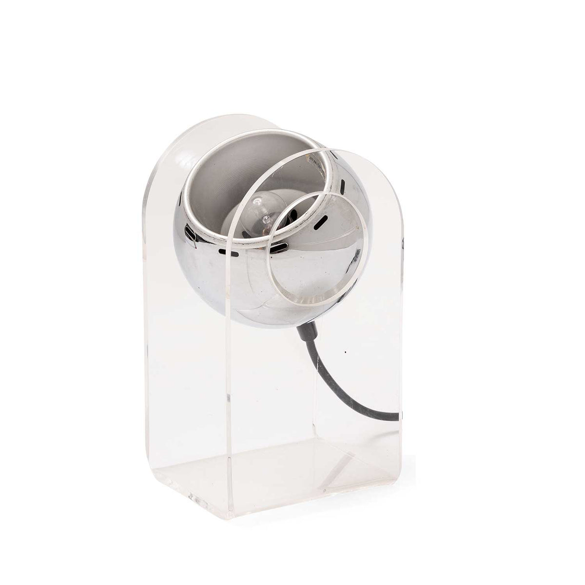 Lucite Chrome Eyeball Swivel Table Lamp Eleish Van Breems Home