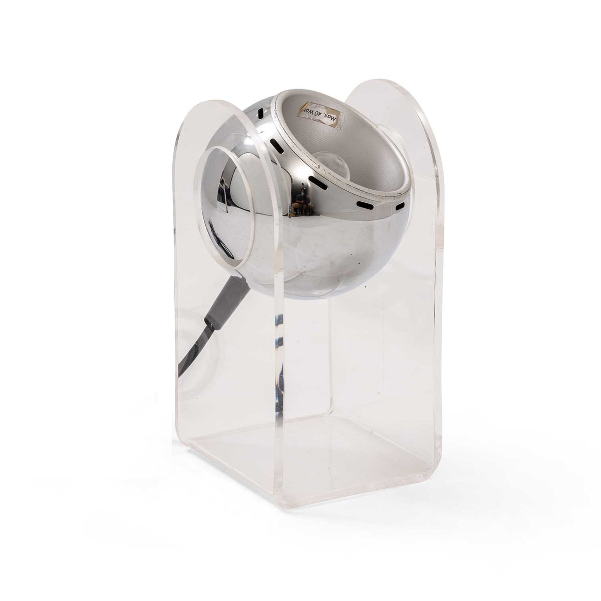 Lucite Chrome Eyeball Swivel Table Lamp Eleish Van Breems Home
