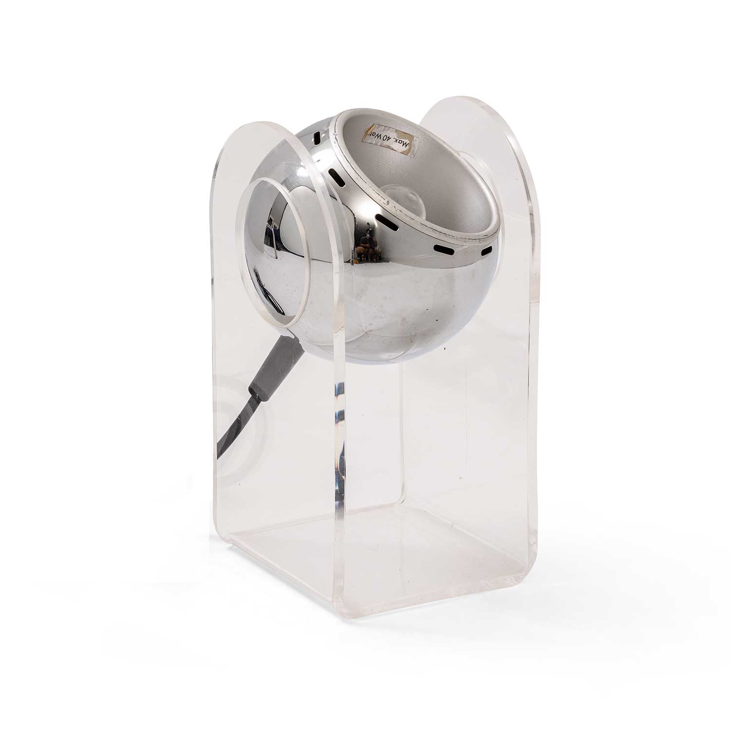 Lucite Chrome Eyeball Swivel Table Lamp Eleish Van Breems Home