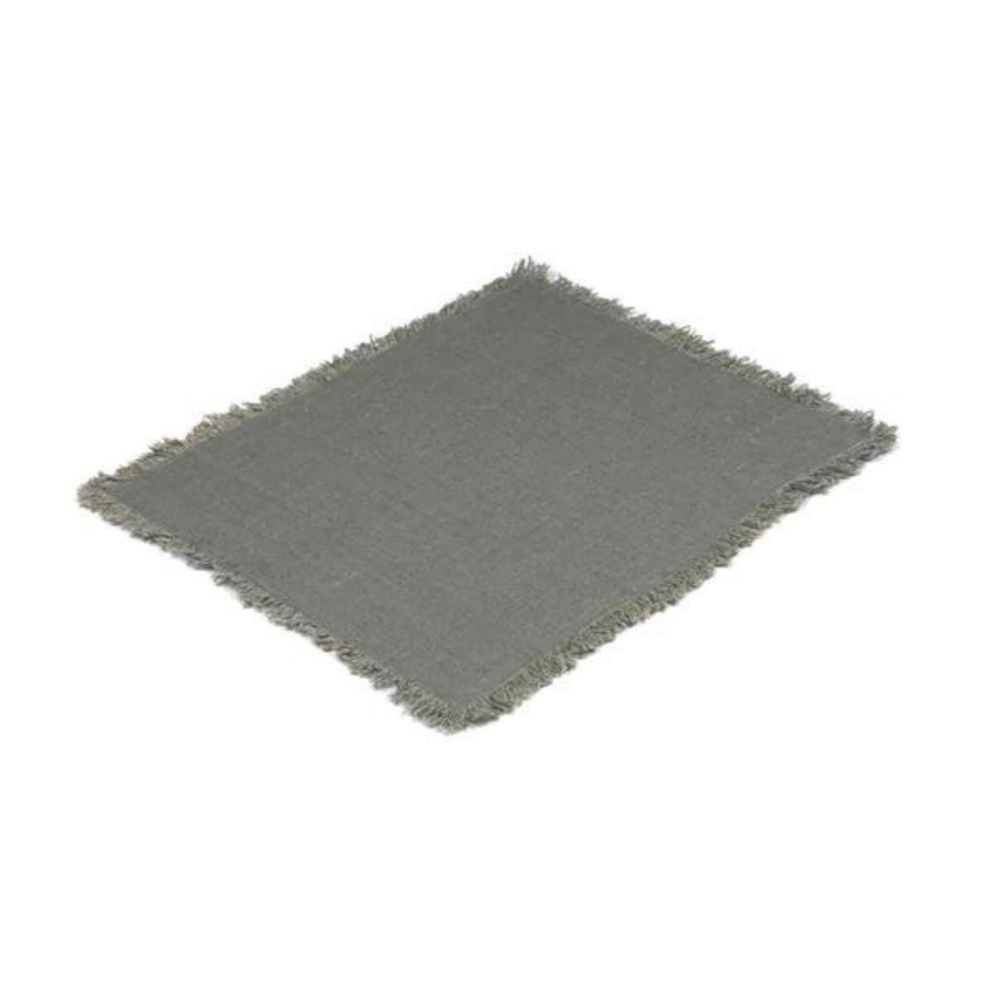 Rustic 100% Linen Placemat with Fringe Eleish Van Breems Home