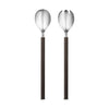 Georg Jensen Bernadotte Oak and Stainless Steel Salad Serving Set