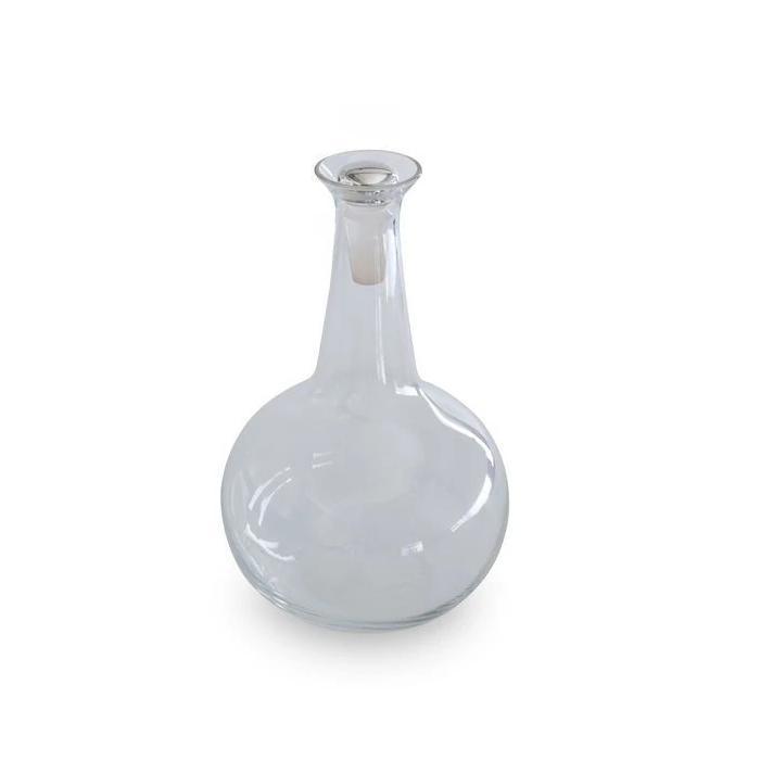 19th c. Swedish Glass Decanter with Silver and Glass Stopper