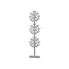 Metal Sculpture of Dandelion Tree in White