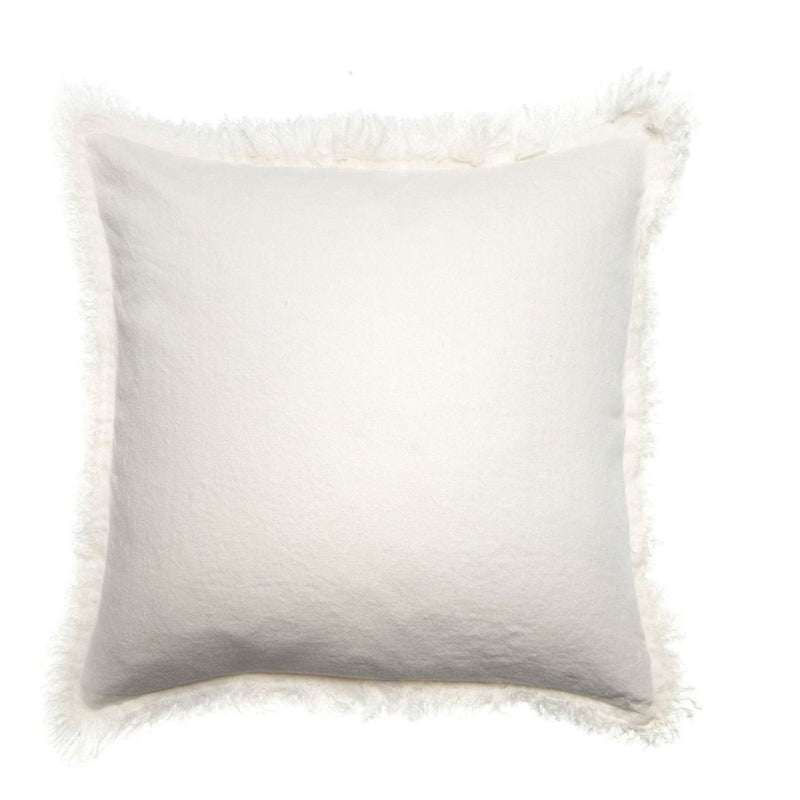 Merlin Off White Wool/Linen Pillow 20" x 20"
