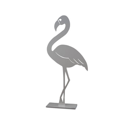 Metal Flamingo Sculpture Medium 24"
