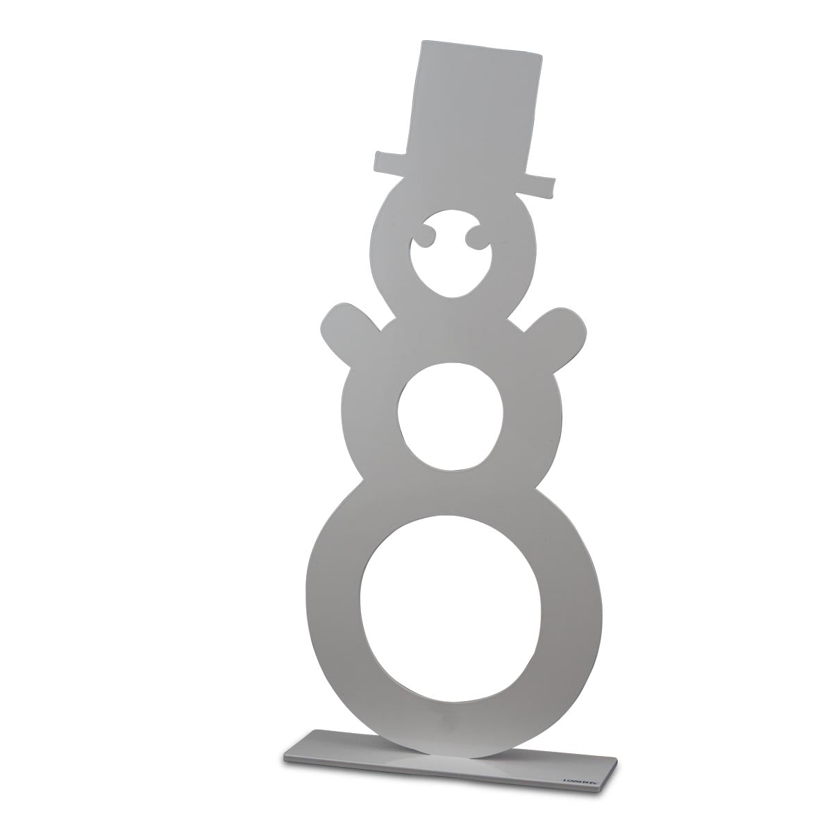 Metal Sculpture White Snowman