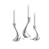 Georg Jensen Cobra Stainless Steel 3 pc Candleholder Set (Small, Medium & Large)
