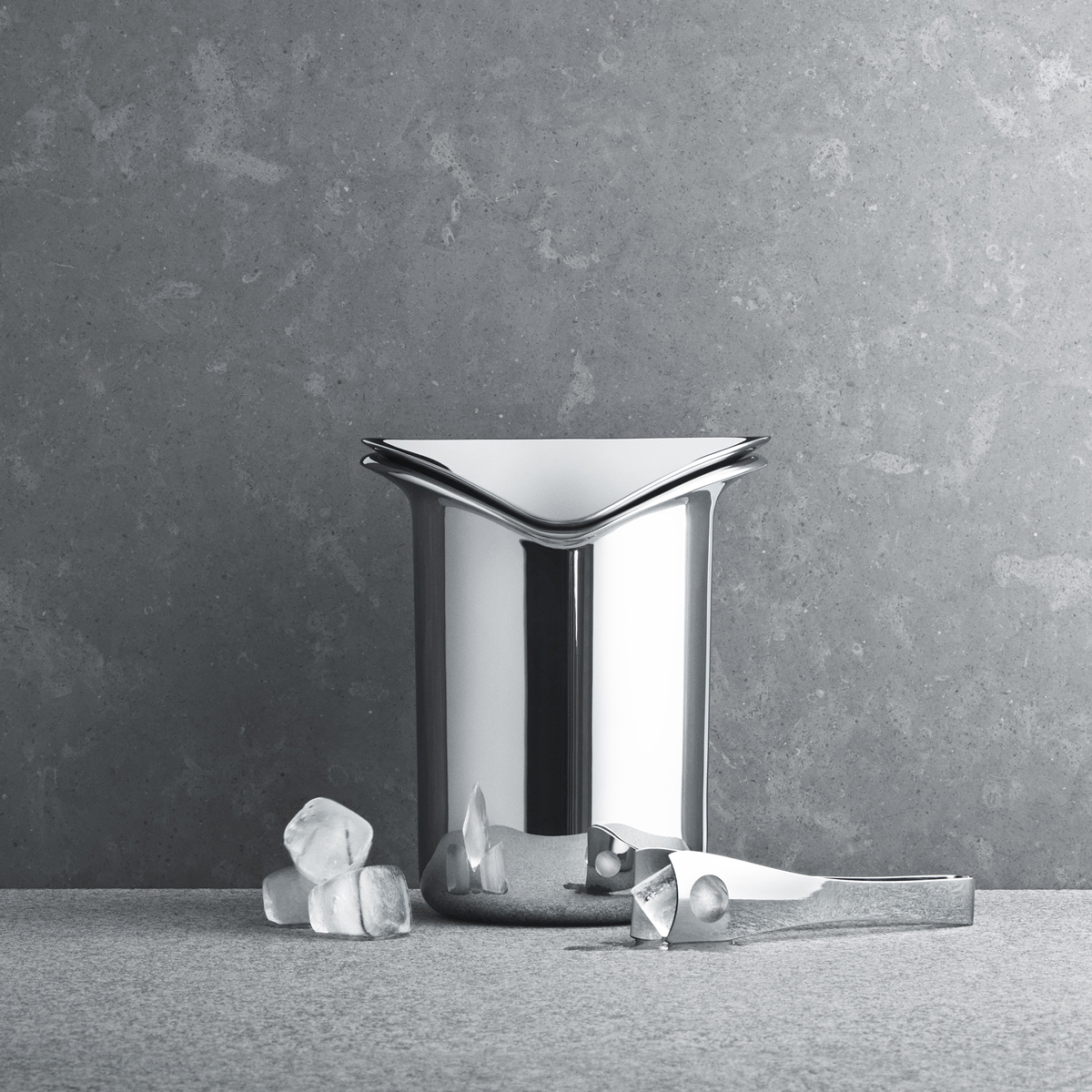 Georg Jensen Wine & Bar Ice Bucket with Tongs Eleish Van Breems Home