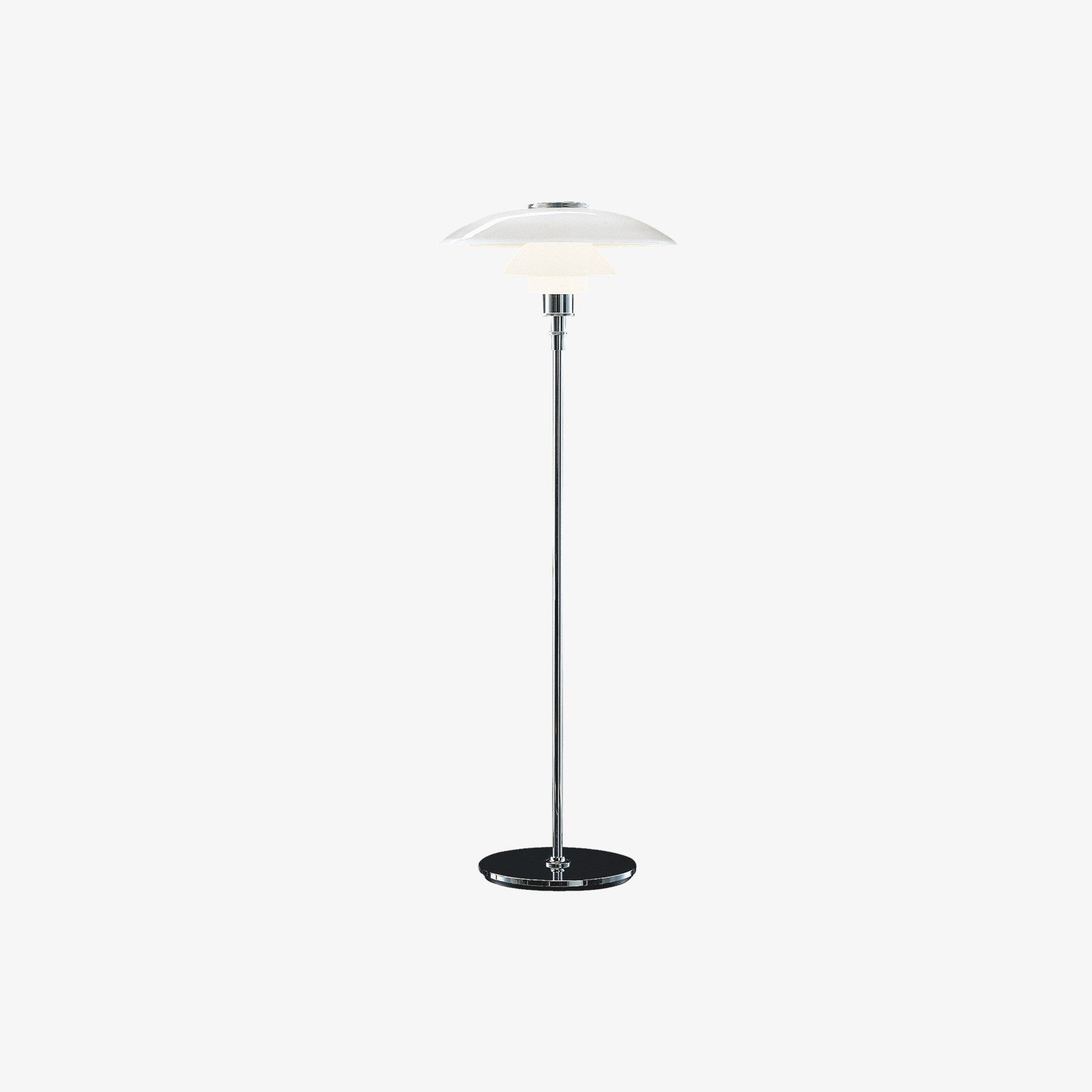 Louis Poulsen PH 4½-3½ Glass Floor Lamp, Chrome Eleish Van Breems Home