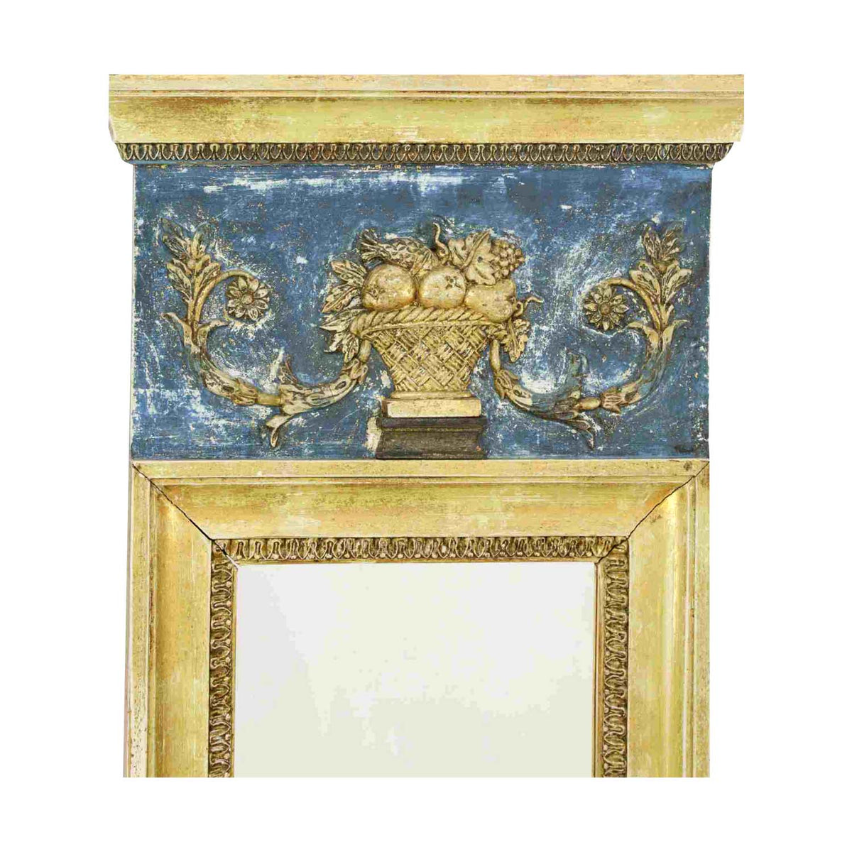 Swedish Neoclassical Mirror with Fruit Basket, circa 1830 Eleish Van Breems Home