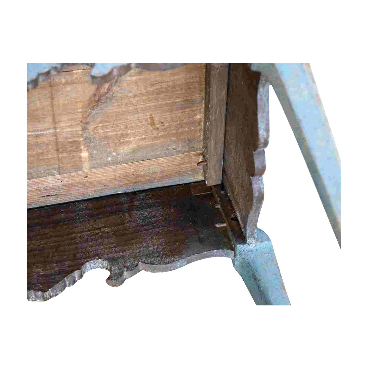 Swedish Blue Painted Tea Table, Late 18th Century