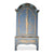 Swedish Gustavian Blue Painted "Allmoge" Dome Topped Cupboard Eleish Van Breems Home